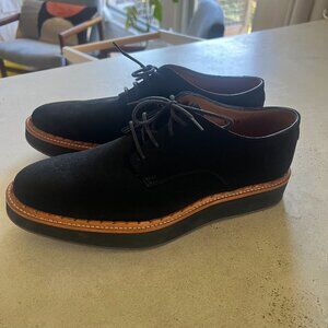 John Fluevog Like New Creepers Restraint Donald Black Suede Oxford  M7.5 W9.5